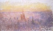 Claude Monet View of Rouen painting